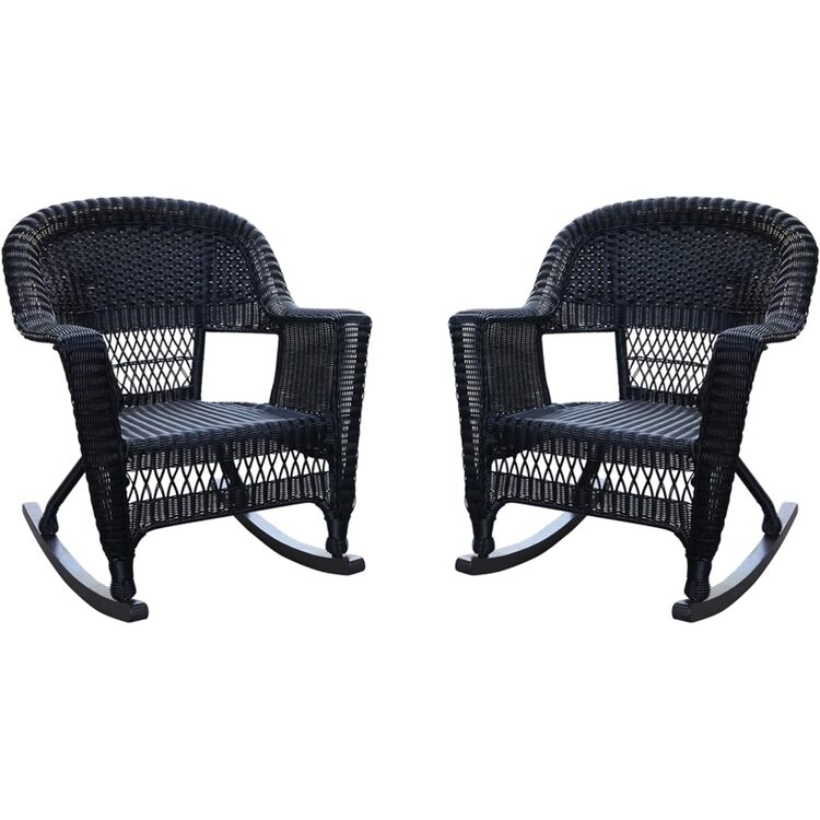 Jeco Wicker Rocking Chairs - Set of 2 - Outdoor & Patio - Image 7