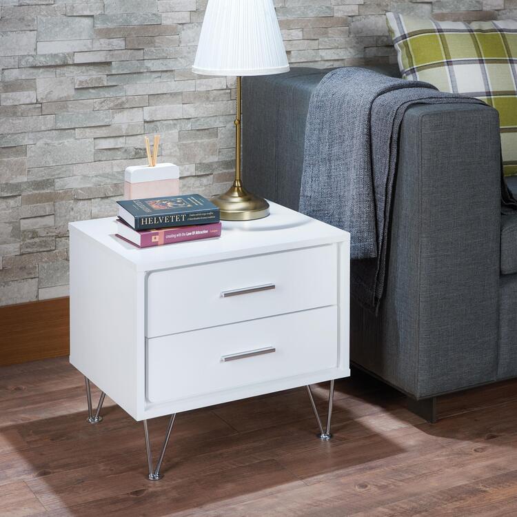 ACME Deoss Nightstand, White image - 1