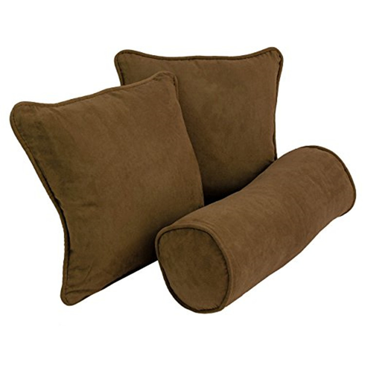 Microsuede Throw Pillows Set of 3 - Zippered & Soft Polyester Filled image - 1