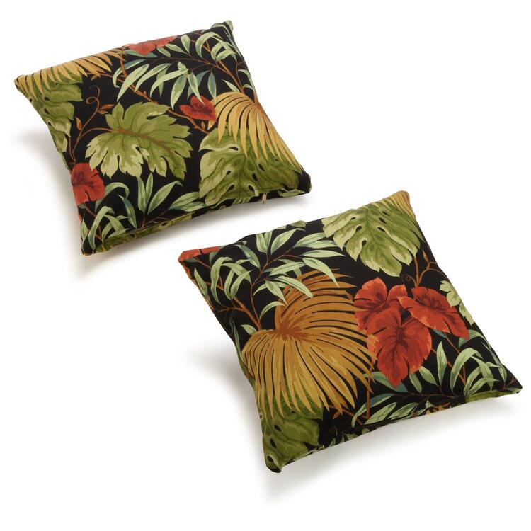 Blazing Needles Double Corded Solid Twill Throw Pillows