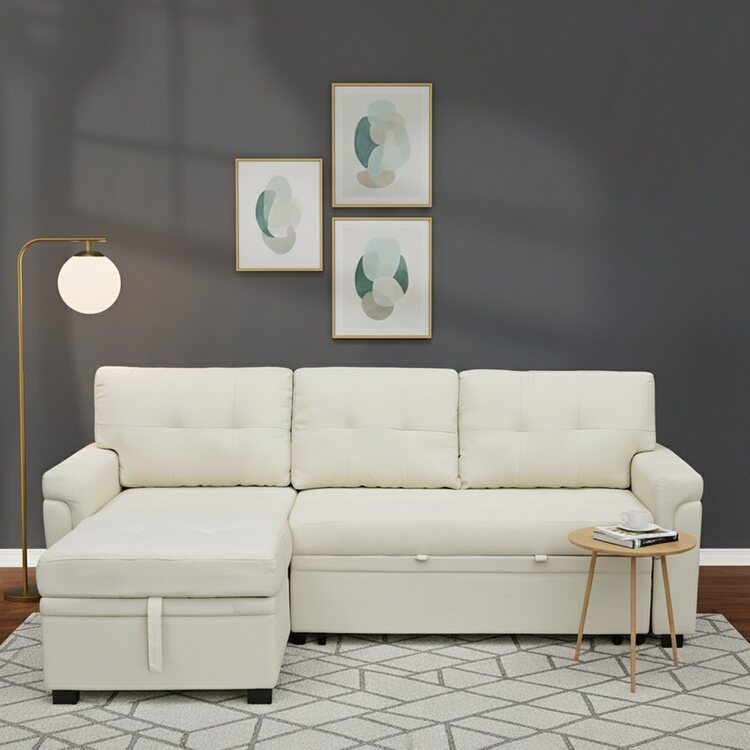 Color: Cream Fabric: Velvet