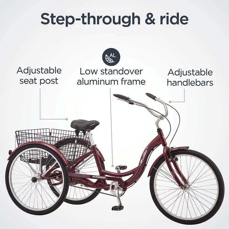 Scott スコットMeridian メリディアン　9.0 12line Schwinn Meridian Adult Tricycle, 26-inch wheels, rear