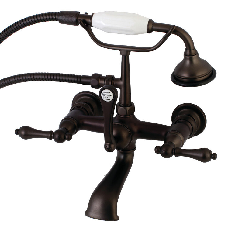 Oil Rubbed Bronze Clawfoot Tub Faucet Hand Shower Combo - Kingston Brass image - 1