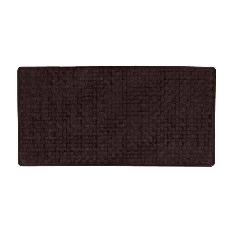 Achim Woven-Embossed Faux-Leather Anti-Fatigue Mat - 20in x 39in - Black image - 1