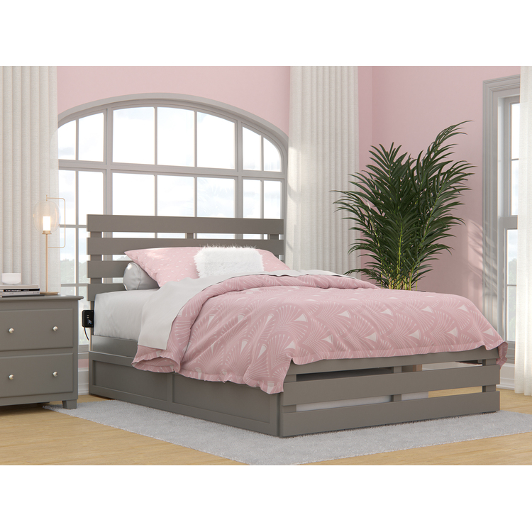 AFI Furnishings Oxford Full Bed with Footboard and USB Turbo Charger with Twin Trundle