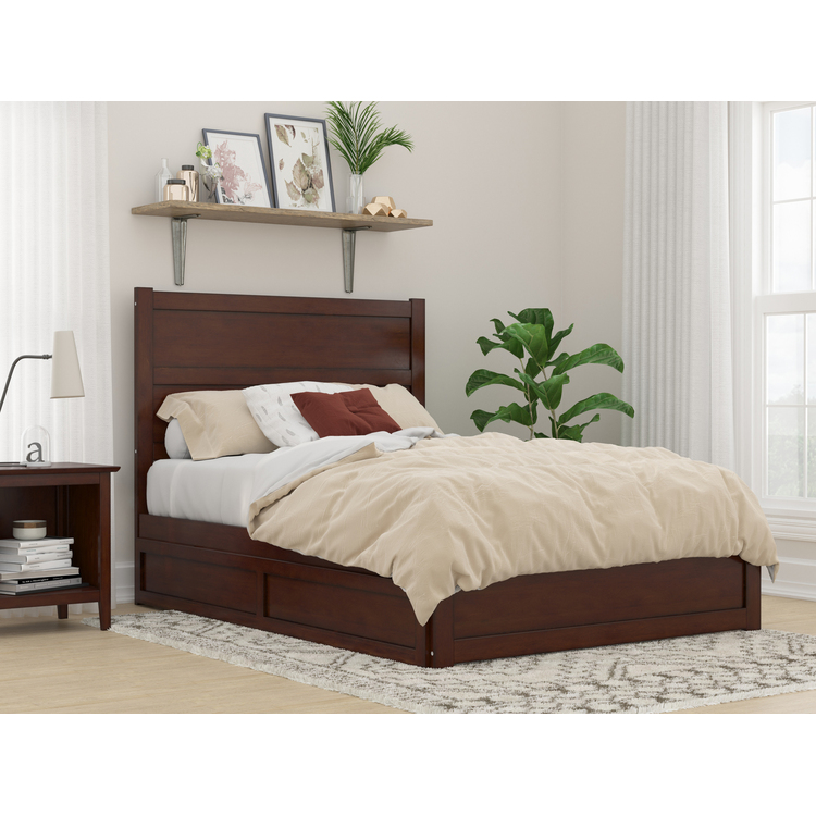 AFI NoHo Full Bed with Footboard and Twin Trundle in Walnut image - 1