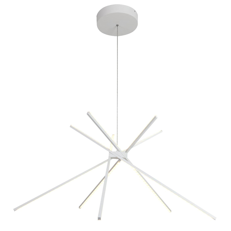Bethel Matte White Match Stick Led Ceiling Fixture With Chrome Hardware image - 1