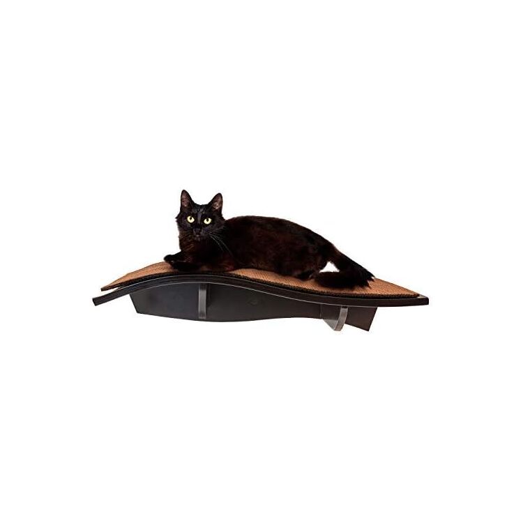 Arf Pets Cat Perch, Wall Mounted Wooden Cat Shelf, Holds up to 44 Lbs. image - 1