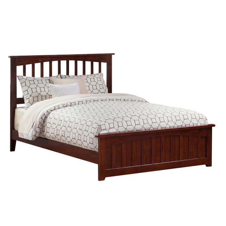 Mission Queen Low Profile Platform Bed with Matching Footboard