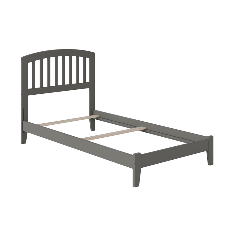 Twin Extra Long Traditional Bed Grey Open Footboard Turbo Charger - Atlantic Furniture image - 1