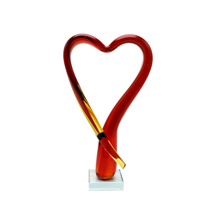 Dale Tiffany Opus Heart Handcrafted Art Glass Sculpture image - 1