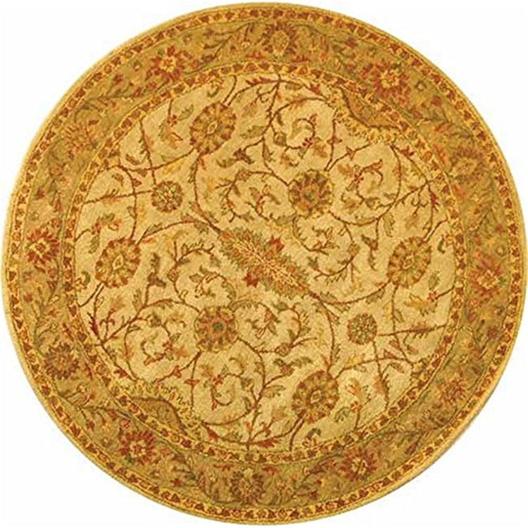 Traditional Antique Persian Wool Pile Ivory/Light Green Rug 11'L x 8'3W - Safavieh image - 1