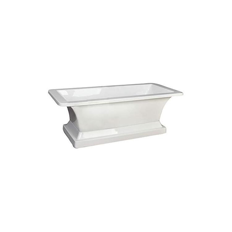 Doric Column Style Acrylic Rectangular Tub w/Base - Barclay Products image - 1