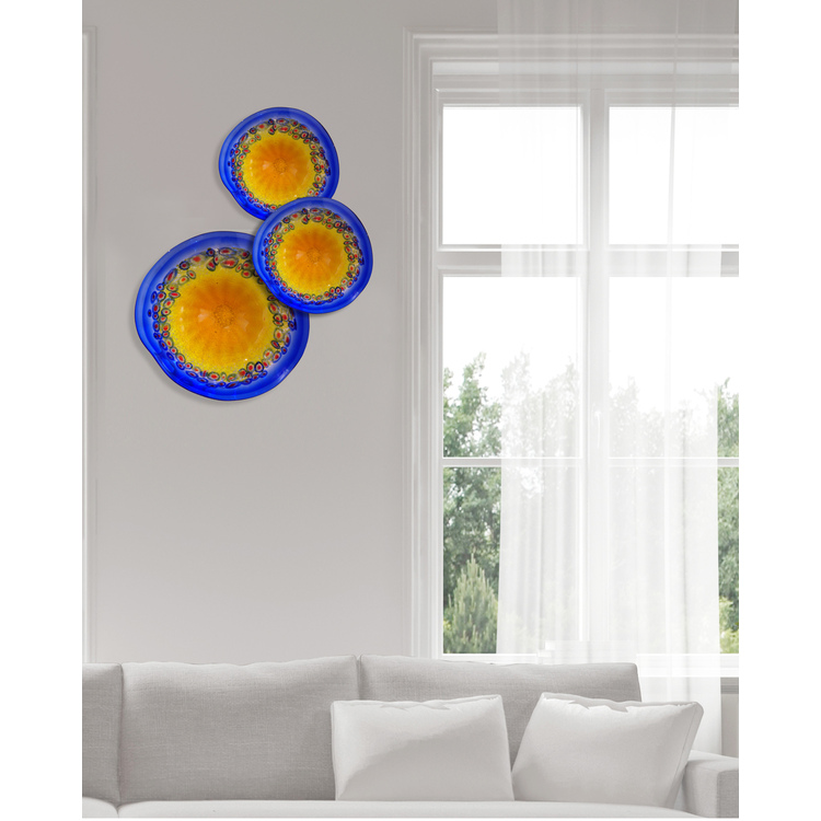 Dale Tiffany Westwind 12 inch Hand Blown Art Glass Wall Art Decor image - 1