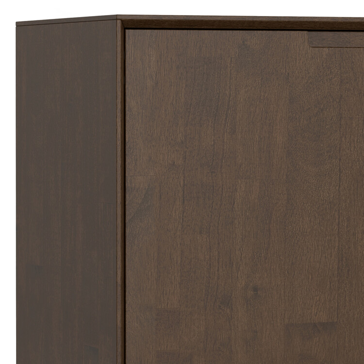 Simpli Home Banting SOLID HARDWOOD and Metal 42 inch x 18 inch Rectangle Modern Industrial 2 Door Sideboard Buffet in Walnut Brown image - 1