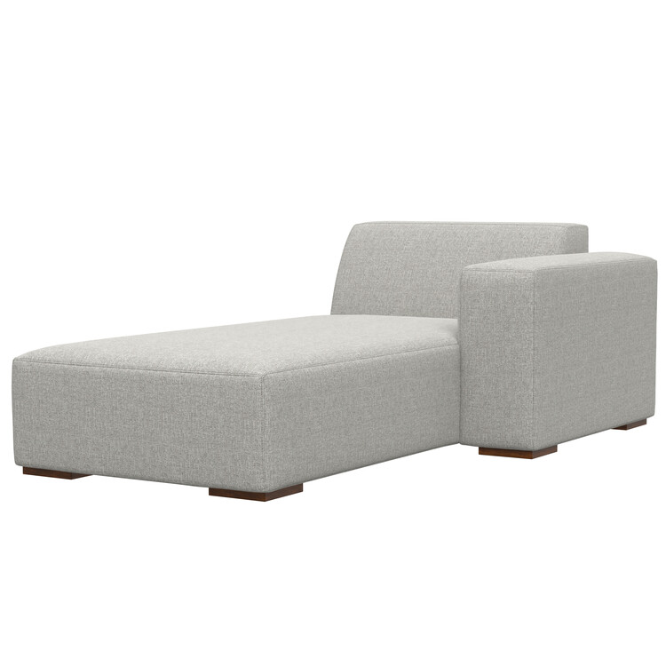 Simpli Home Rex Right Chaise Sofa Module in Tightly Woven Performance Fabric image - 1