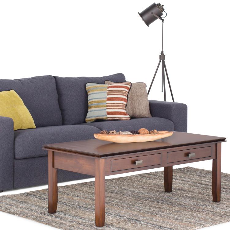 Simpli Home Artisan Coffee Table and End Tables - Thumbnail 4