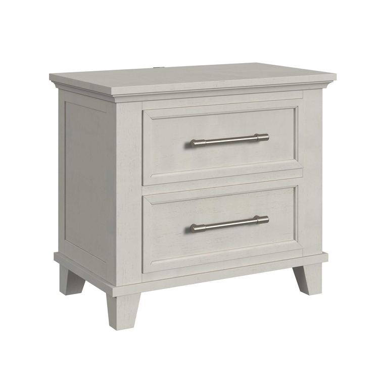 Picket House Furnishings Ivory 2-Drawer Nightstand with USB Ports image - 1