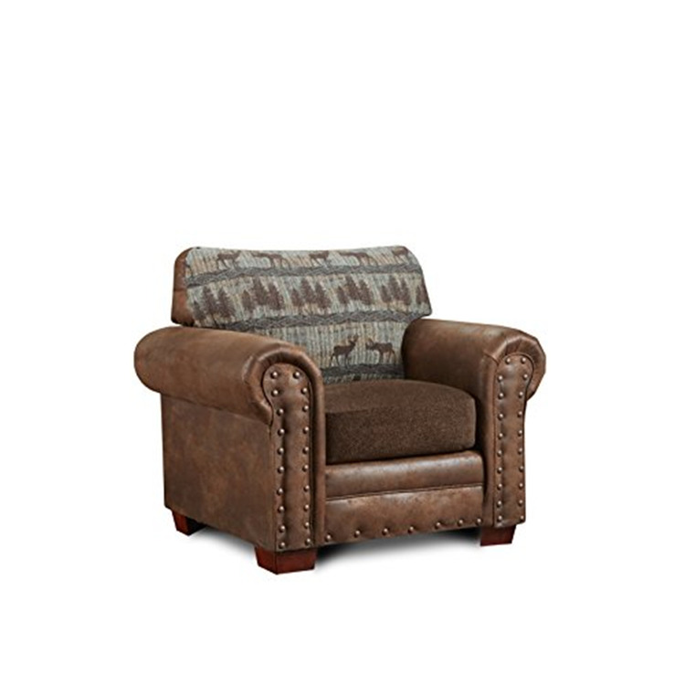 American Furniture Classics Deer Teal Tapestry Lodge Upholstered Chair image - 1