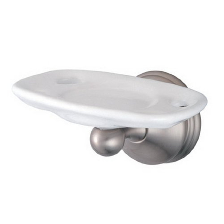 Vintage Wall Mount Toothbrush Holder Brushed Nickel Metal Construction - Kingston Brass image - 1