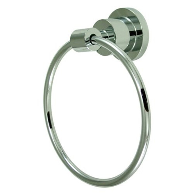 Brass Towel Ring Chrome Finish 6 Inch Diameter Circular Design - Kingston Brass image - 1