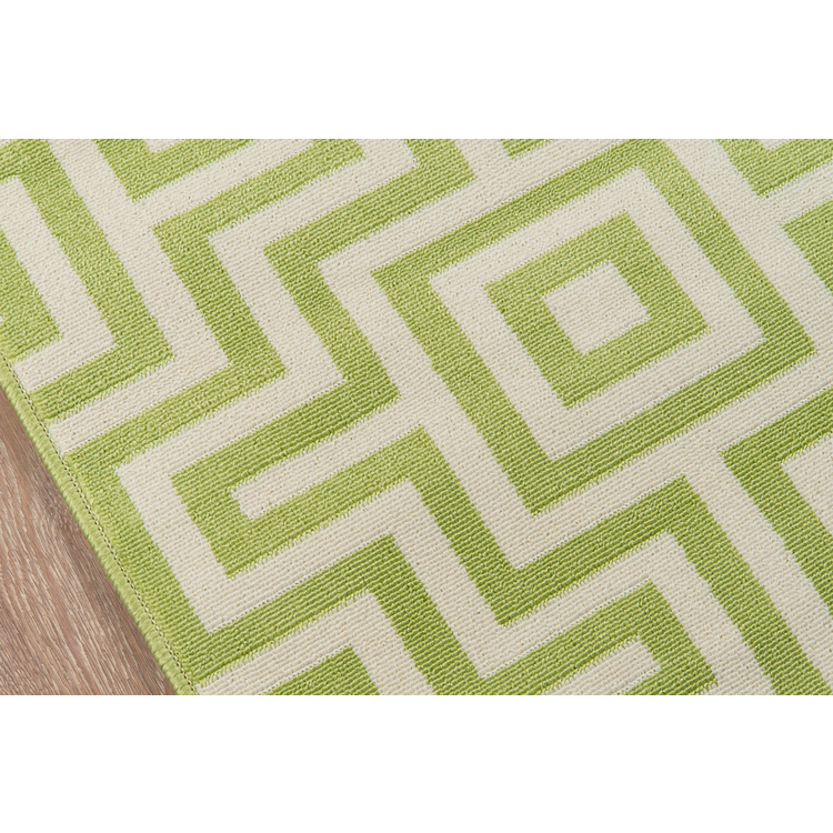 Contemporary Green Indoor & Outdoor Area Rug 6'7x9'6