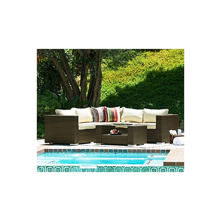 Outdoor Wicker Sectional Set Patio Furniture Sets