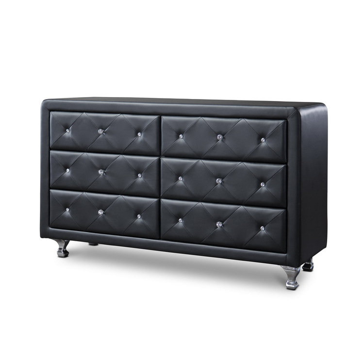 Luminescence Faux Leather Upholstered Dresser - OJCommerce.com
