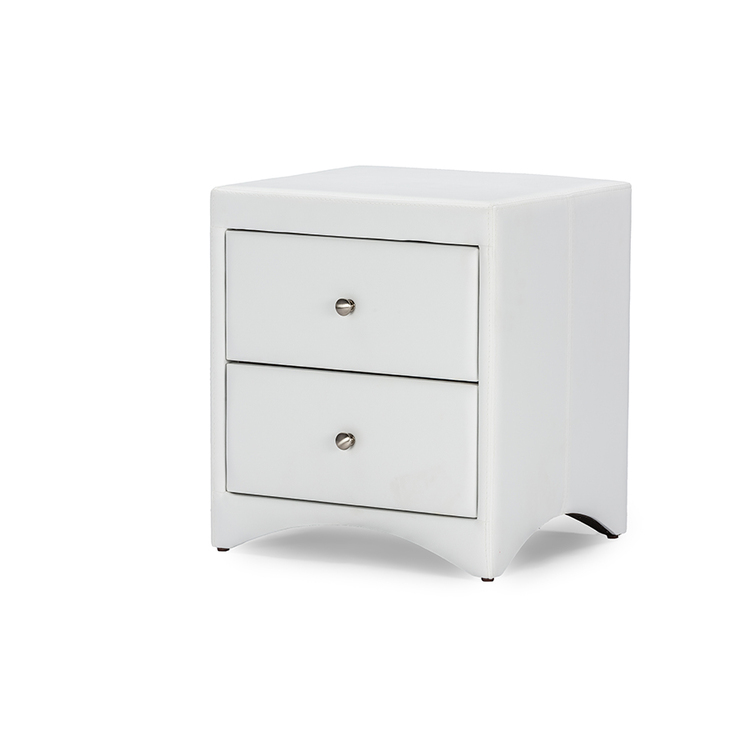 Baxton Studio Dorian Upholstered Modern Nightstand image - 1