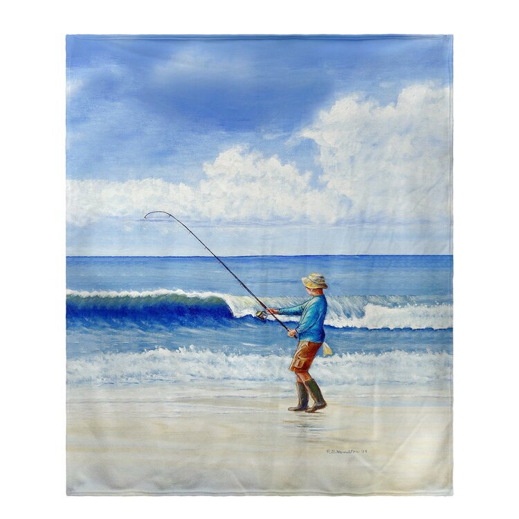 Soft Fleece Surf Fishing Blanket Throw