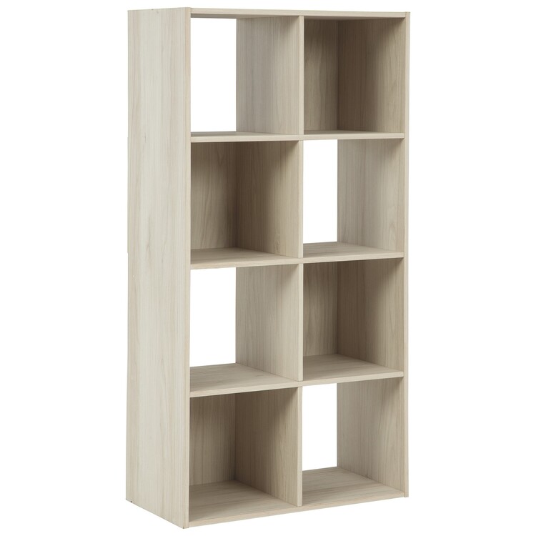 Benjara 8 Cube Wooden Organizer with Grain Details
