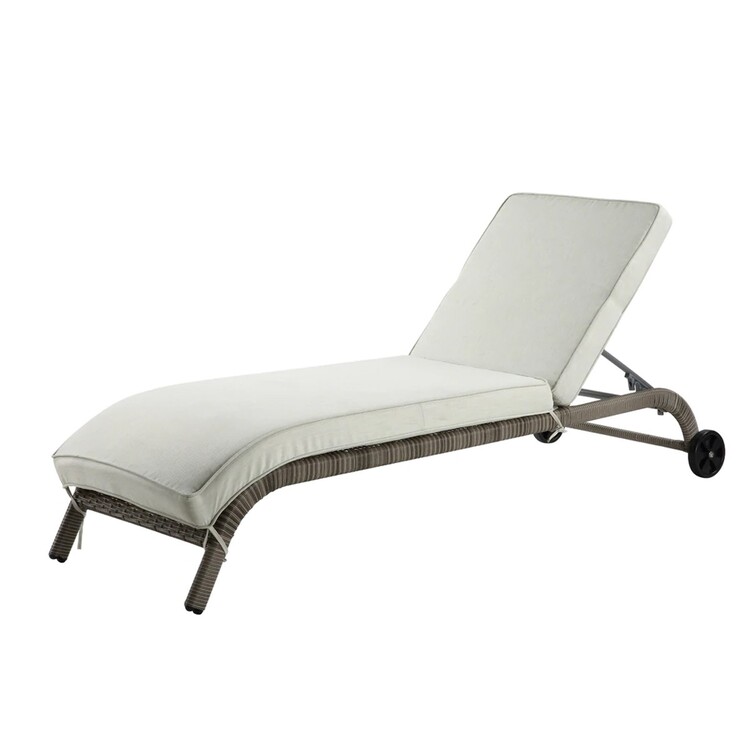 All Weather Resin Wicker Outdoor Patio Lounger with Adjustable Positions image - 1