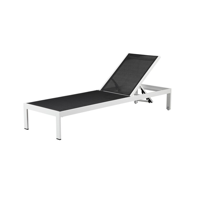 Modern Outdoor Chaise Lounger with Adjustable Backrest and Textilene Mesh image - 1