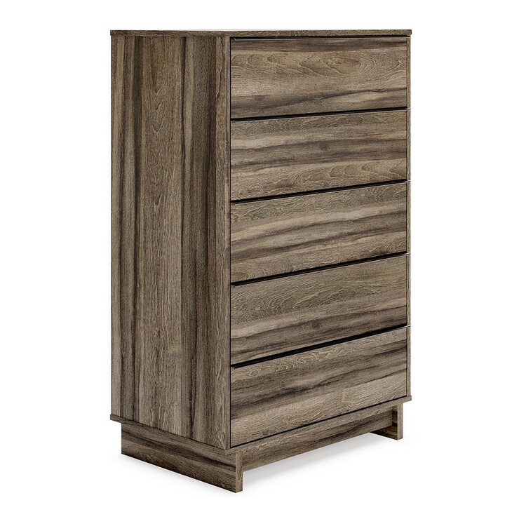 BenJara 48 Inch Modern 5 Drawer Tall Dresser Chest, Rustic Weathered Brown Frame - OJCommerce.com BenJara 48 Inch Modern 5 Drawer Tall Dresser Chest, Rustic Weathered Brown Frame - OJCommerce.com