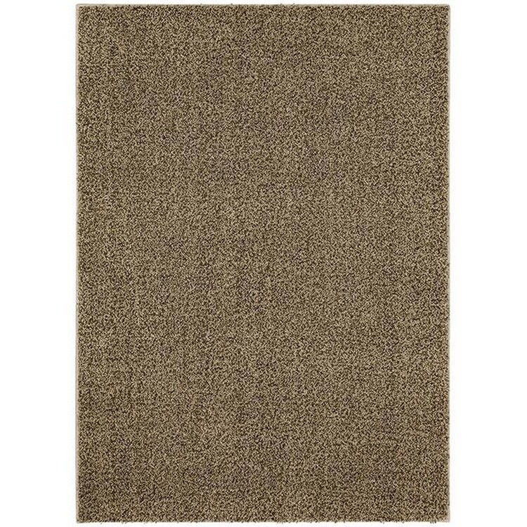 Benjara Dufu 8 x 10 Area Rug, Large, Hard Latex Backing, Polyester, Dark Beige image - 1