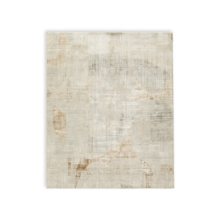 BenJara Wony 8 x 10 Large Area Rug, Abstract Pattern, Gray and Beige Polyester image - 1