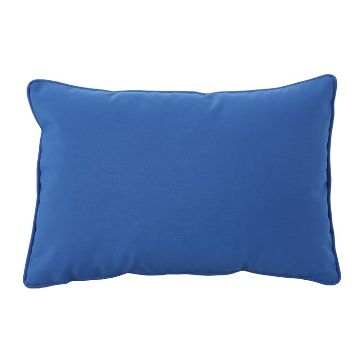 BenJara Naed Pillow Set of 2, Rectangular 12 x 18, Blue Water Safe Indoor Outdoor image - 1