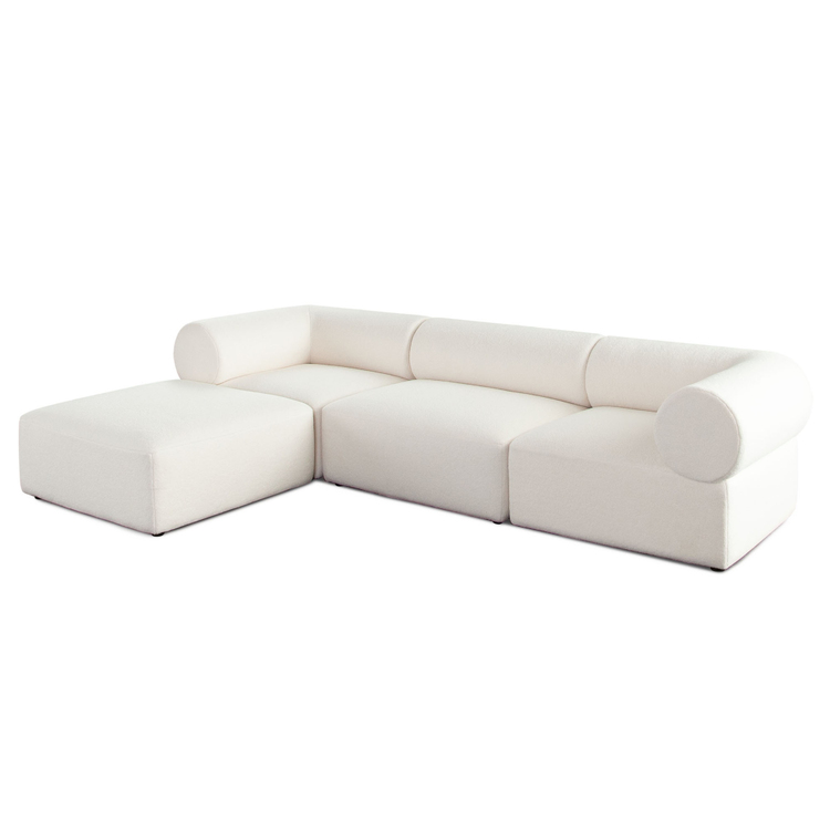 Zey 4pc Modular Sectional Sofa w/ Reversible Chaise Ottoman Set