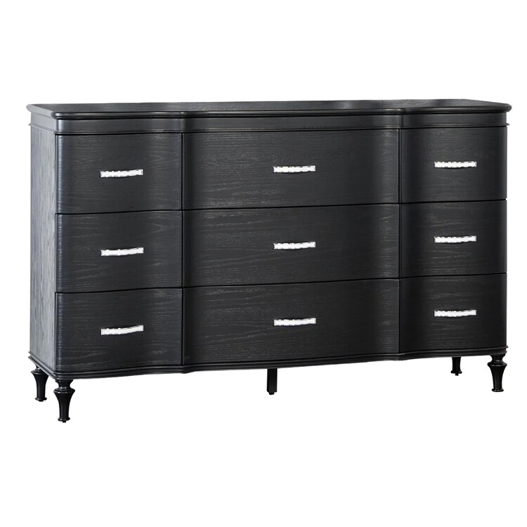 white christmas dresses Petra 6 Drawer Wood Dresser in Black Finish – Armen Living