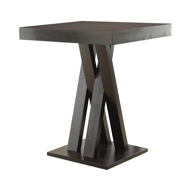BenJara Contemporary Style Wooden Bar Table, Brown image - 1