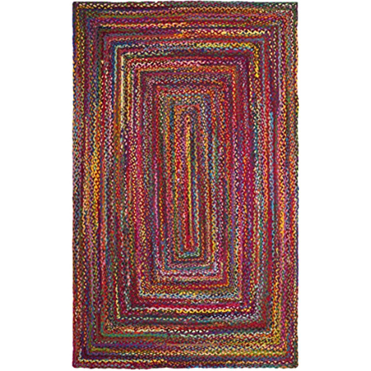 Braided Polypropylene Rug 4x6 Red - Safavieh image - 1