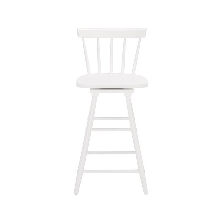 Safavieh Tage Swivel Counter Stool Furn Barstool, White, 1' X 1', Square image - 1