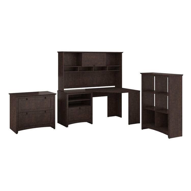 Corner Desk Hutch 6 Cube Storage Lateral File Corner Desk Hutch 6 Cube Storage Lateral File