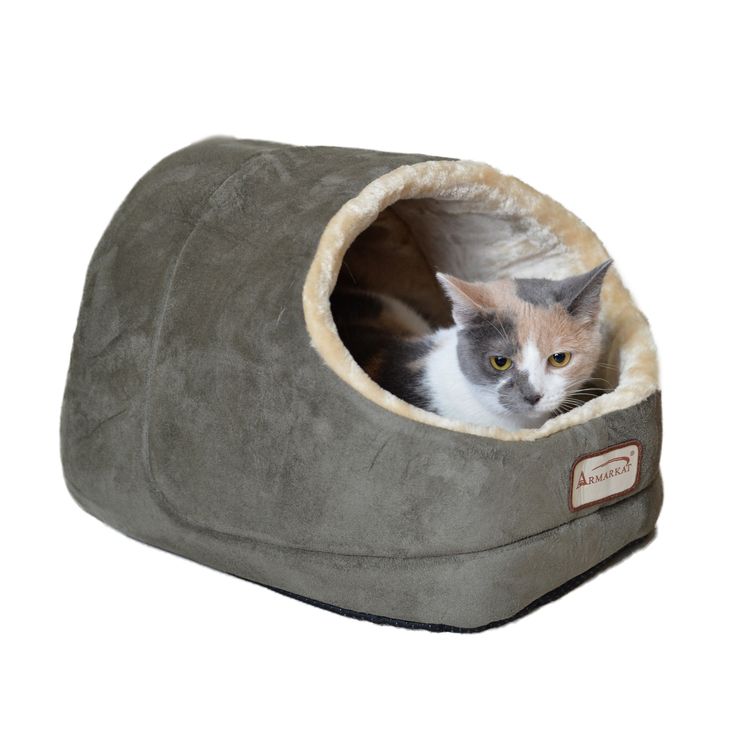Armarkat Faux Suede Cat Bed and Cave, 18"(L) x 12.5"(W) x 11.5"(H) image - 1