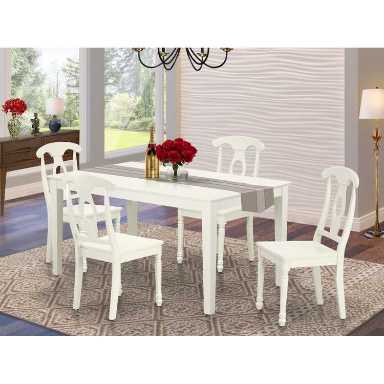 5 Piece Kitchen Table Set - Modern Dining Set for 4 image - 1