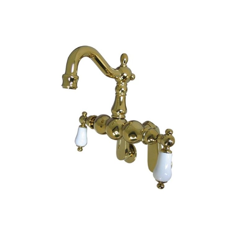 Kingston Brass Vintage 3-3/8" - 9" Adjustable Center Wall Mount Clawfoot Tub Filler image - 1