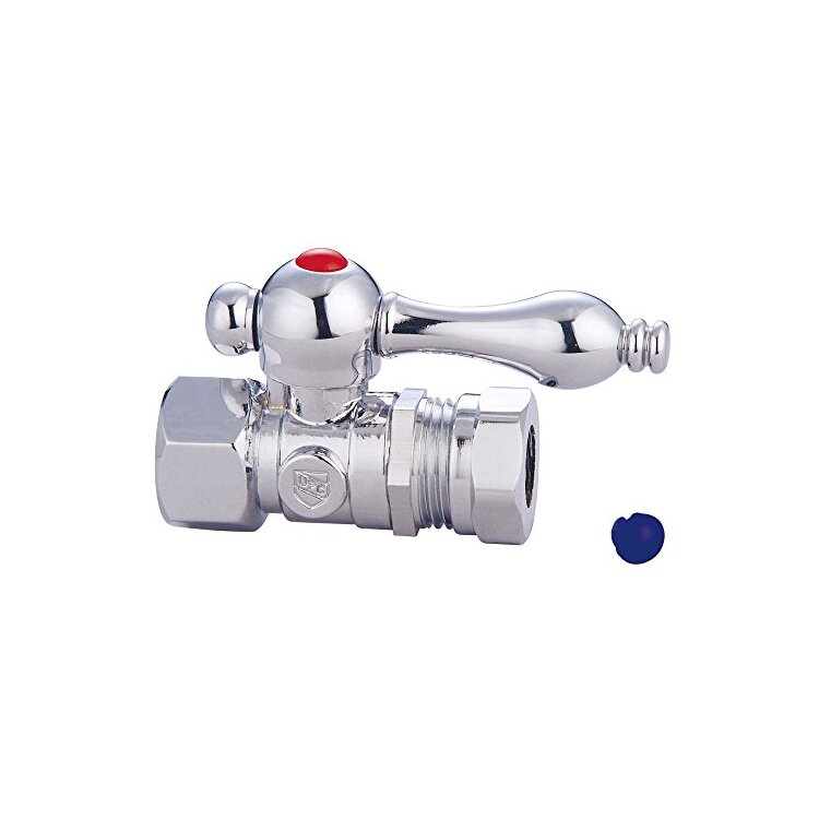 Kingston Brass Vintage Straight Stop with 1/2" IPS x 1/2" or 7/16" Slip Joint image - 1