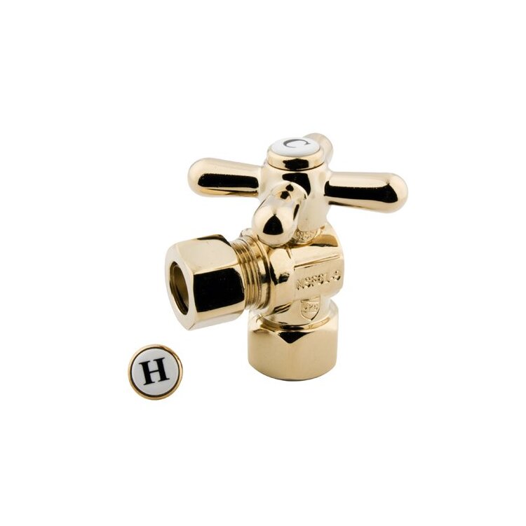 Kingston Brass Vintage Angle Stop with 1/2" IPS x 1/2" OD Compression image - 1