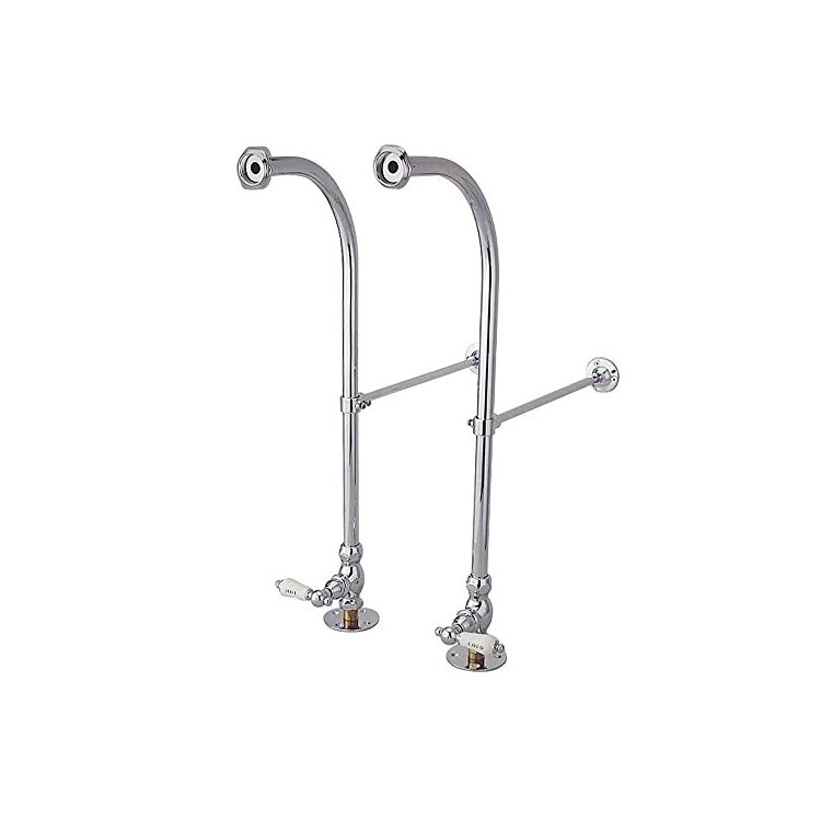 Freestanding Tub Faucet Supply Lines Rigid Brass Chrome - Kingston Brass image - 1