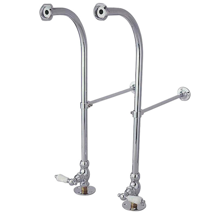 Freestanding Towel Bars with Stops | Polished Chrome | Rigid - Kingston Brass image - 1